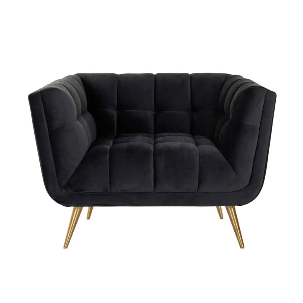 - Lounge stoel Huxley anthracite velvet