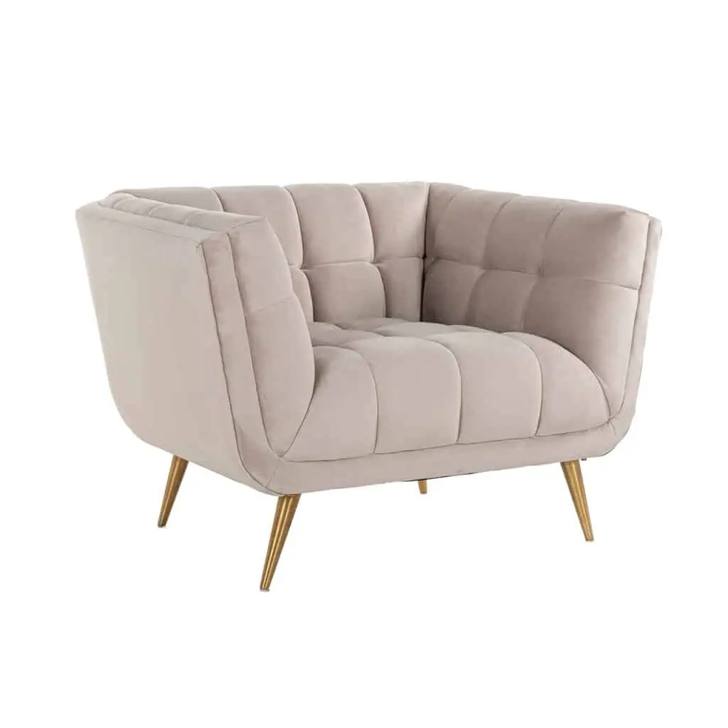 - Lounge stoel Huxley khaki velvet
