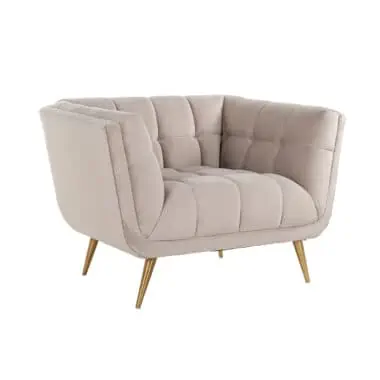 - Lounge stoel Huxley khaki velvet