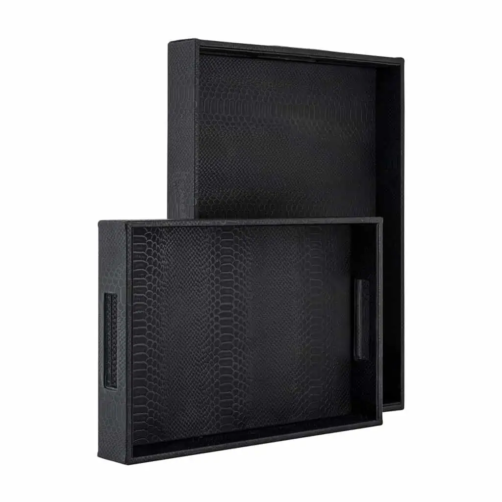 - Dienblad Blane black (Set of 2)