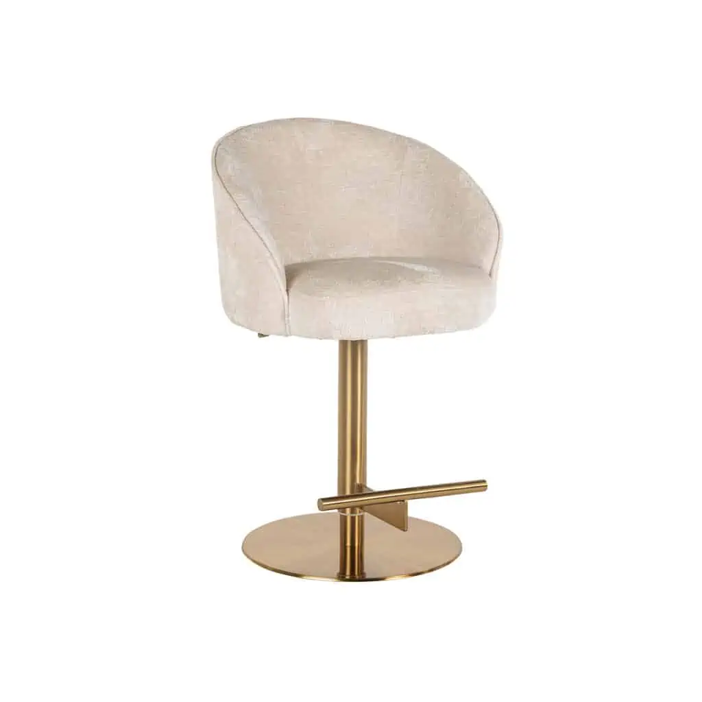 - Barstoel Zabi white chenille