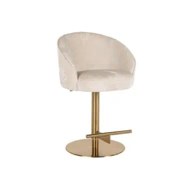 - Barstoel Zabi white chenille