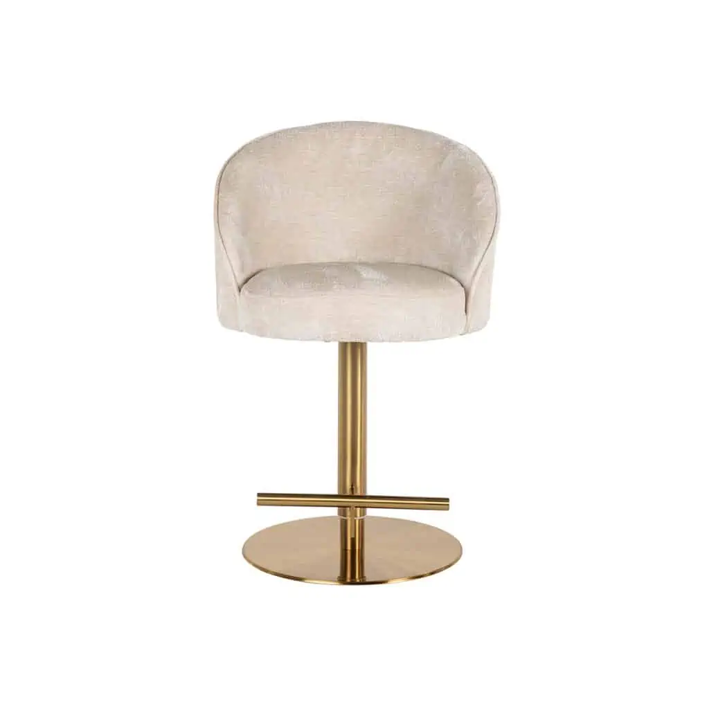 - Barstoel Zabi white chenille