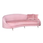 S5122 PINK VELVET - Bank Bourbon met 2 kussens Pink Velvet / gold (Quartz Pink 700)