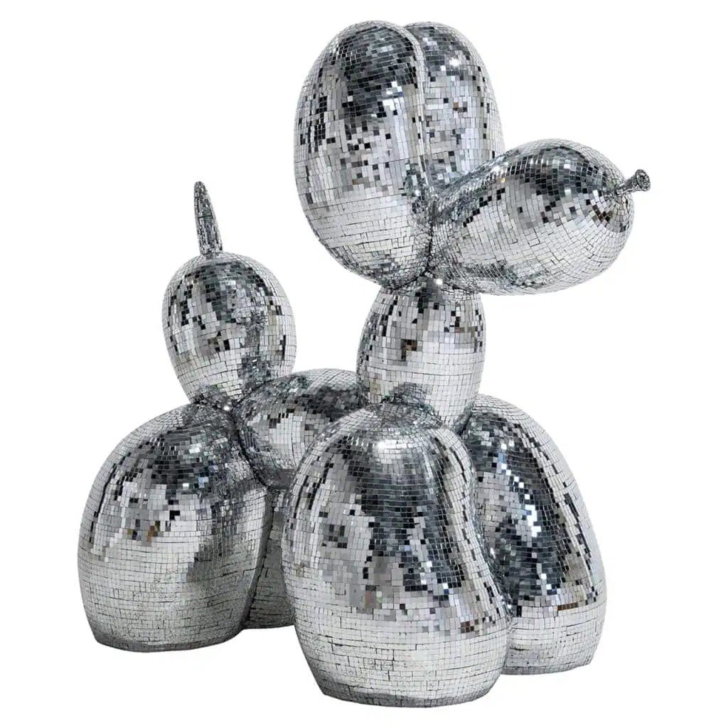 - Decoratief object Dog silver large