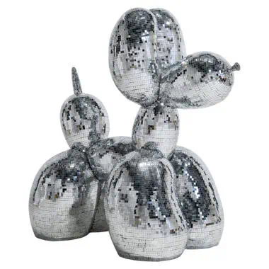 - Decoratief object Dog silver large