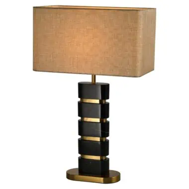 - Levina Tischleuchte inkl. Lampenschirm (Schwarz/Gold)