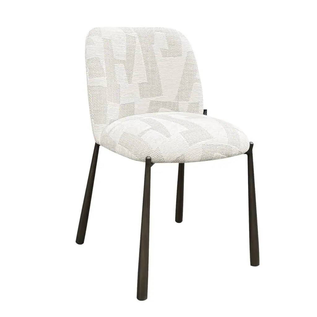- Eetkamerstoelen Lana beige graffic (set van 2) (Beige graffic)
