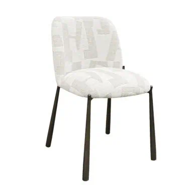- Eetkamerstoelen Lana beige graffic (set van 2) (Beige graffic)