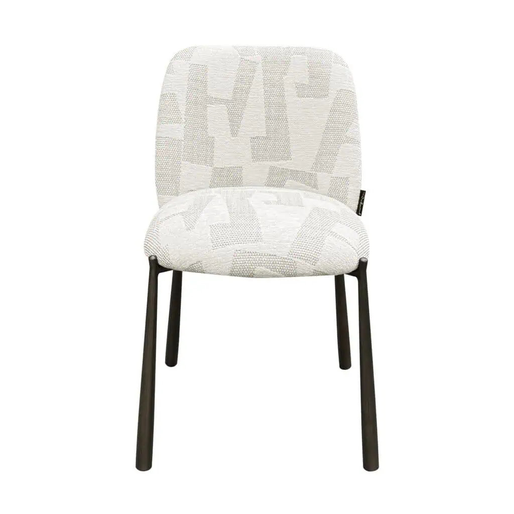 - Eetkamerstoelen Lana beige graffic (set van 2) (Beige graffic)
