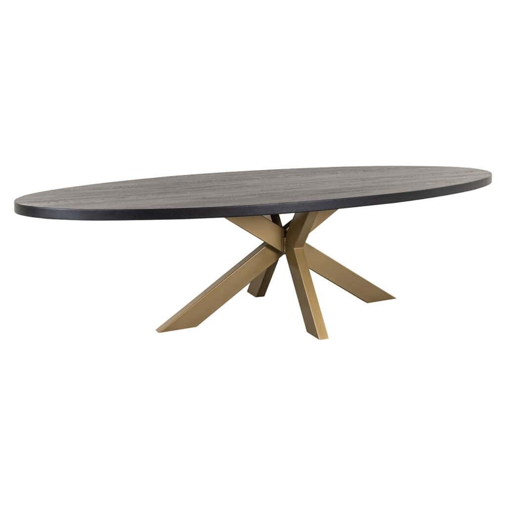 - Eettafel Watson black 235 incl. spinpoot goud (Black)