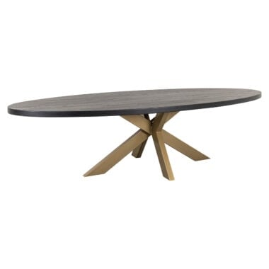 - Eettafel Watson black 235 incl. spinpoot goud (Black)