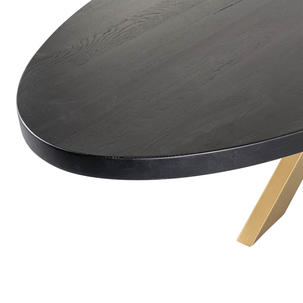 - Eettafel Watson black 235 incl. spinpoot goud (Black)