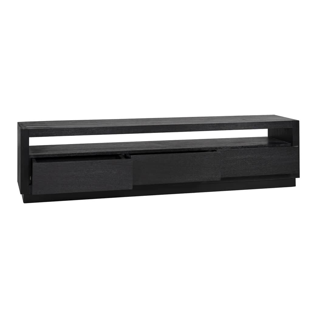 Anrichte Oakura - TV- 3-Schublade (Schwarz)