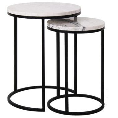 - Beistelltisch Lexington 2er-Set (Weiß)