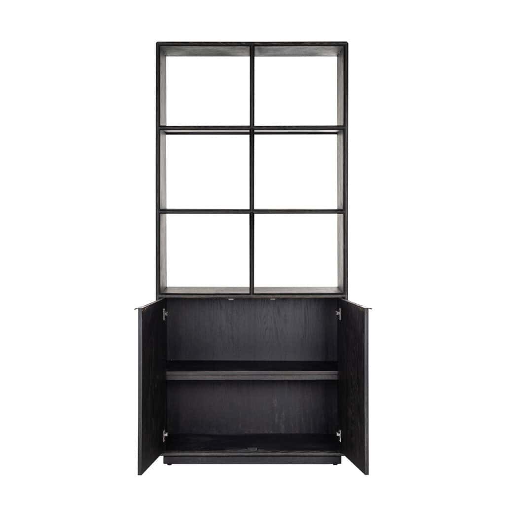 - Bibliothèque Blackbone brass  2-portes (Noir rustique)