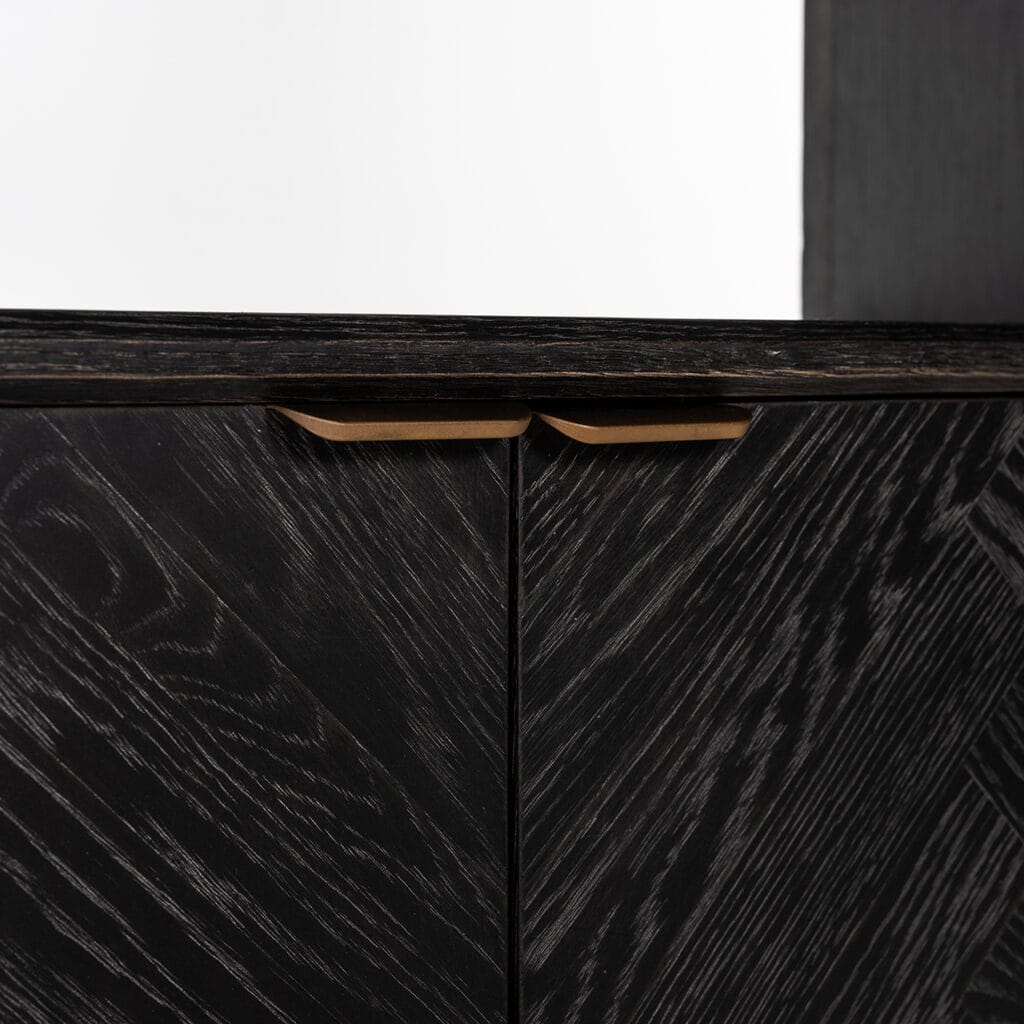- Bibliothèque Blackbone brass  2-portes (Noir rustique)