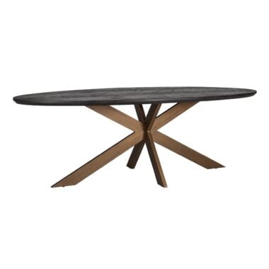- Eettafel Blackbone brass ovaal 230 (Black rustic)