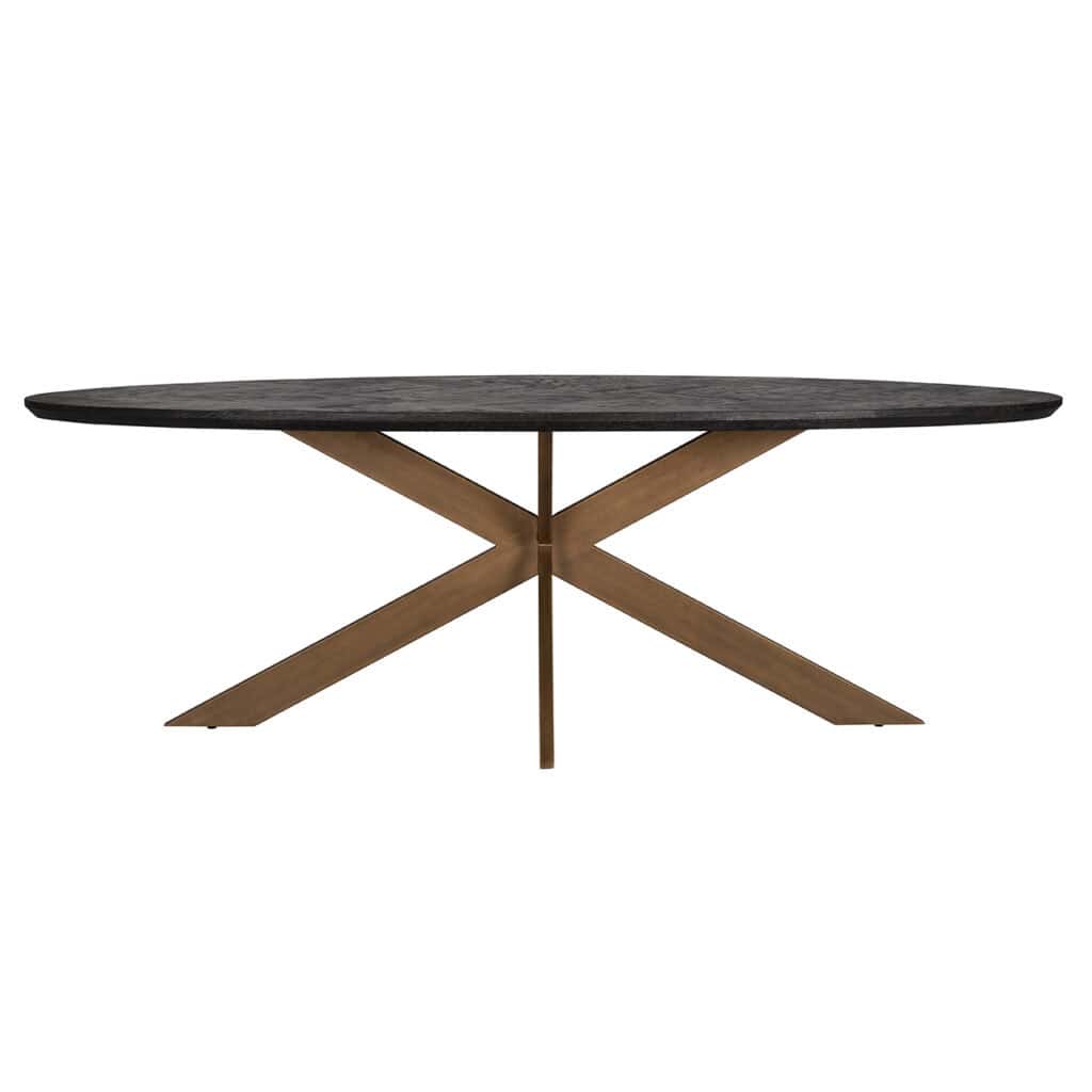 - Eettafel Blackbone brass ovaal 230 (Black rustic)