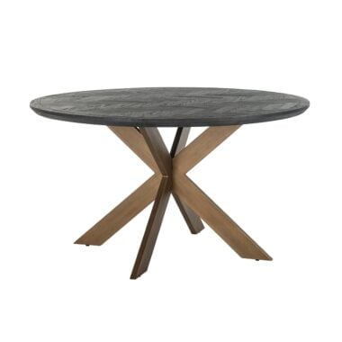 - Eettafel Blackbone brass 140Ø (Black rustic)