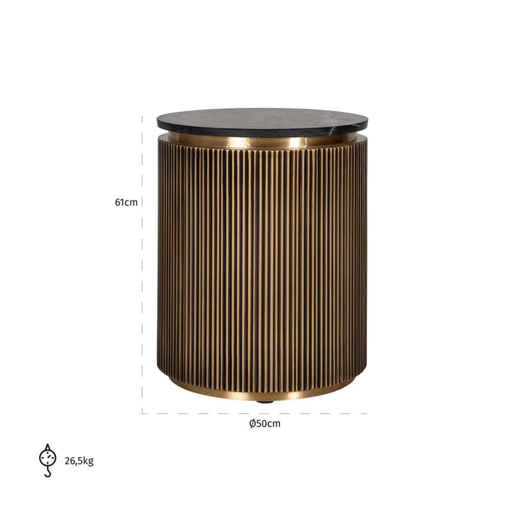 - Bijzettafel Ironville 50Ø (Gold)