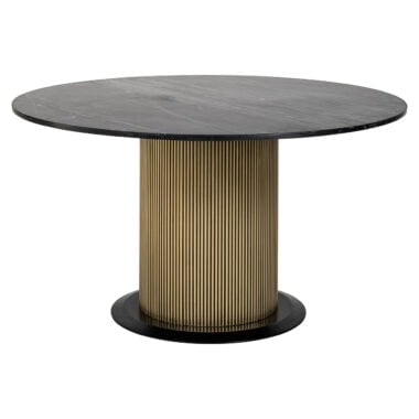 - Eettafel Ironville 140Ø (Black/gold)