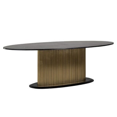 - Eettafel Ironville ovaal 235 (Black/gold)