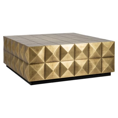 - Coffee table Collada incl. glass plate (Brushed Gold)