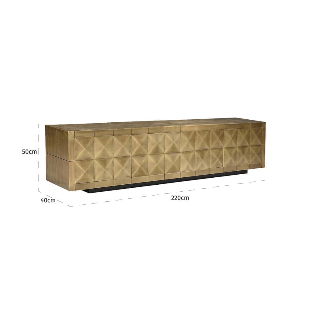 Collada Brushed - Buffet TV 4 portes ( Gold )