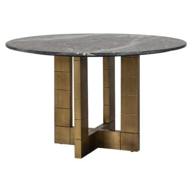 - Dining Table Collada 130Ø (Black/gold)