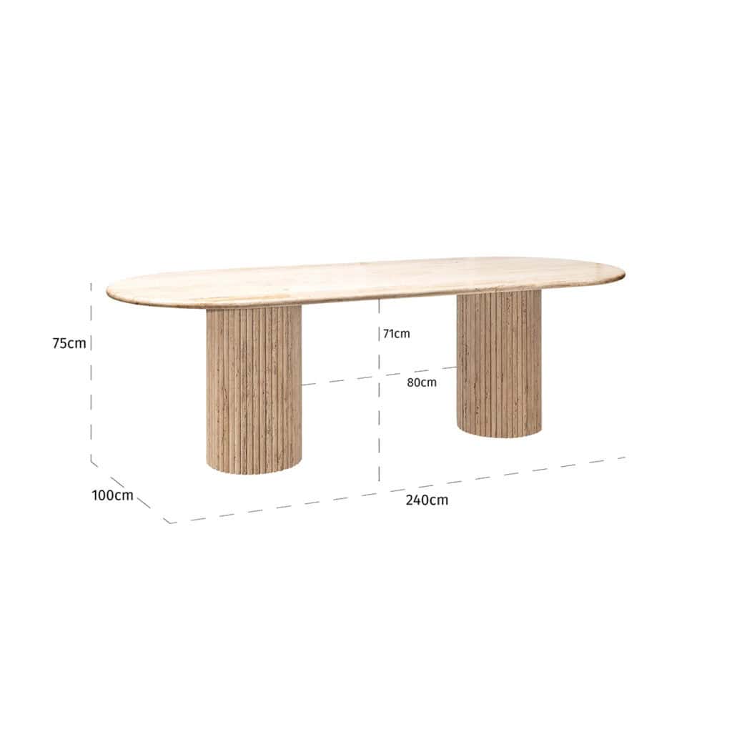- Eettafel La Cantera ovaal 240 (Beige)