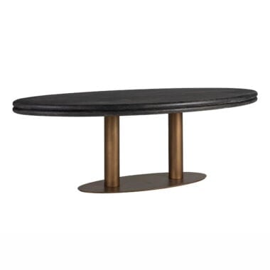 - Eettafel Macaron ovaal 235 (Black rustic)