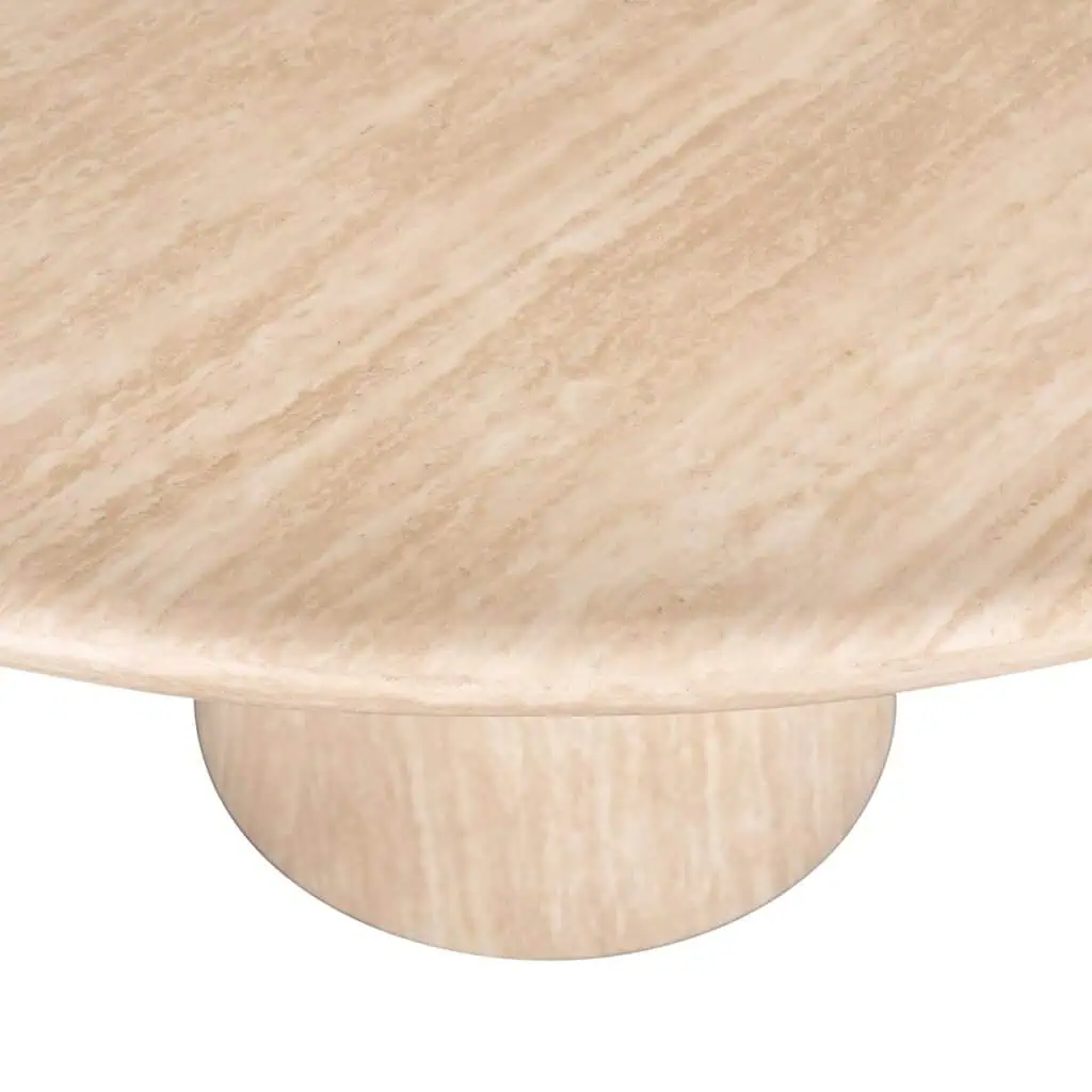 - Eettafel Fictus 140Ø faux travertine (Beige)