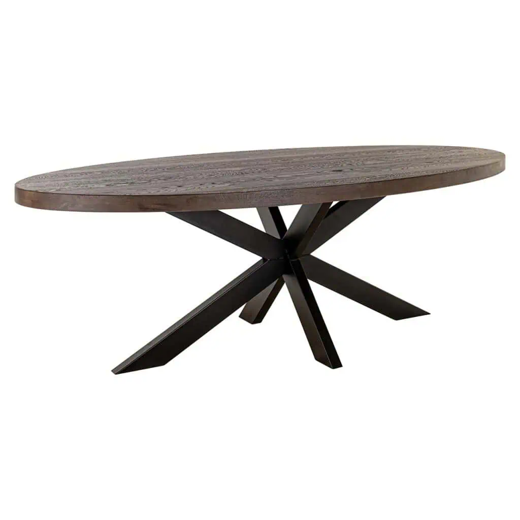 - Eettafel Watson bruin 235 incl. spider leg black (Dark brown)