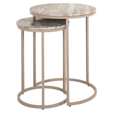- Bijzettafel Fairfax set van 2 (Stone)