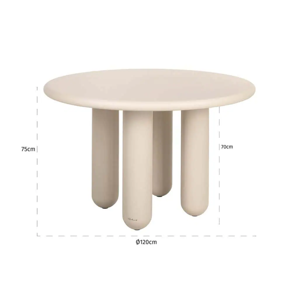 - Eettafel Calma 120Ø (Beige)