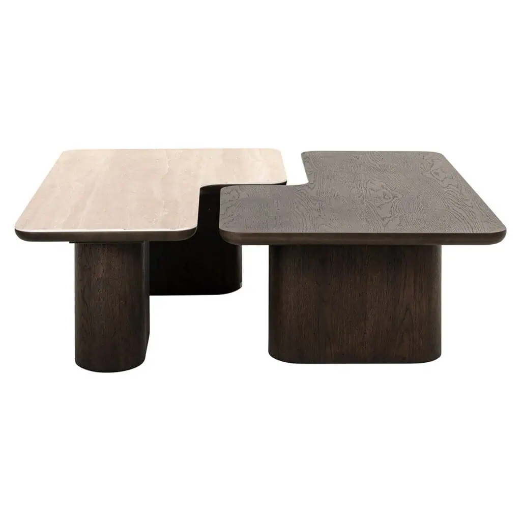 - Salontafel Nando set van 2 (Brown)