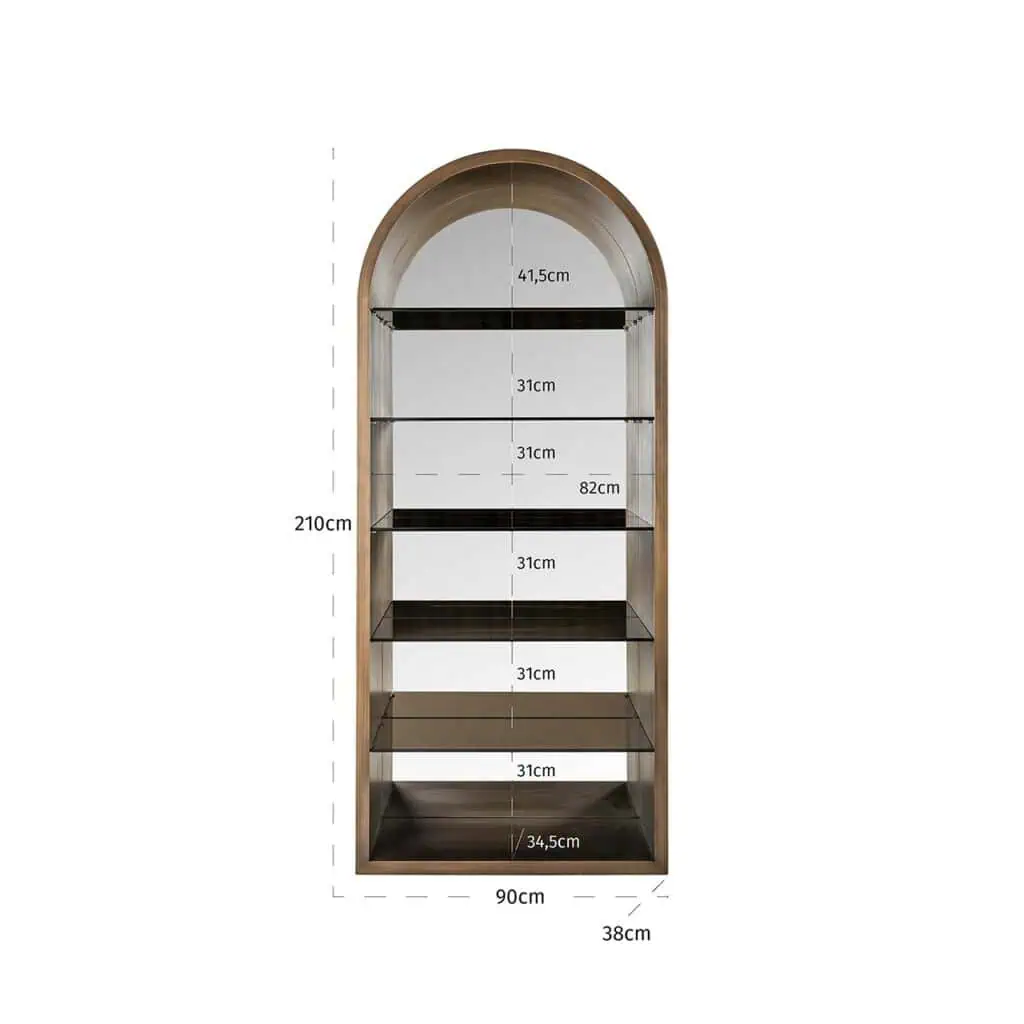- Wandkast Bowic (Brushed Gold)