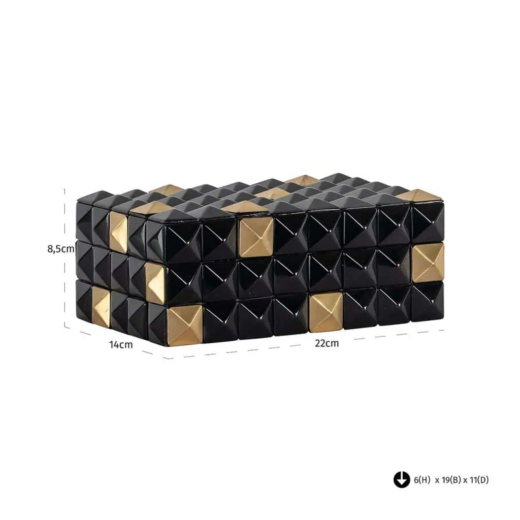 - Opbergbox Velicia (Black/gold)