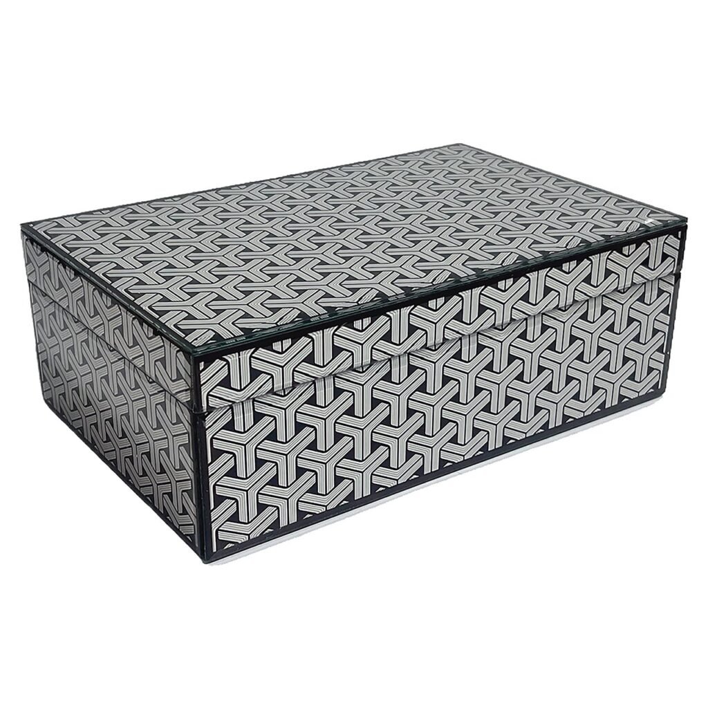 - Opbergbox Feliz groot (Black/white)