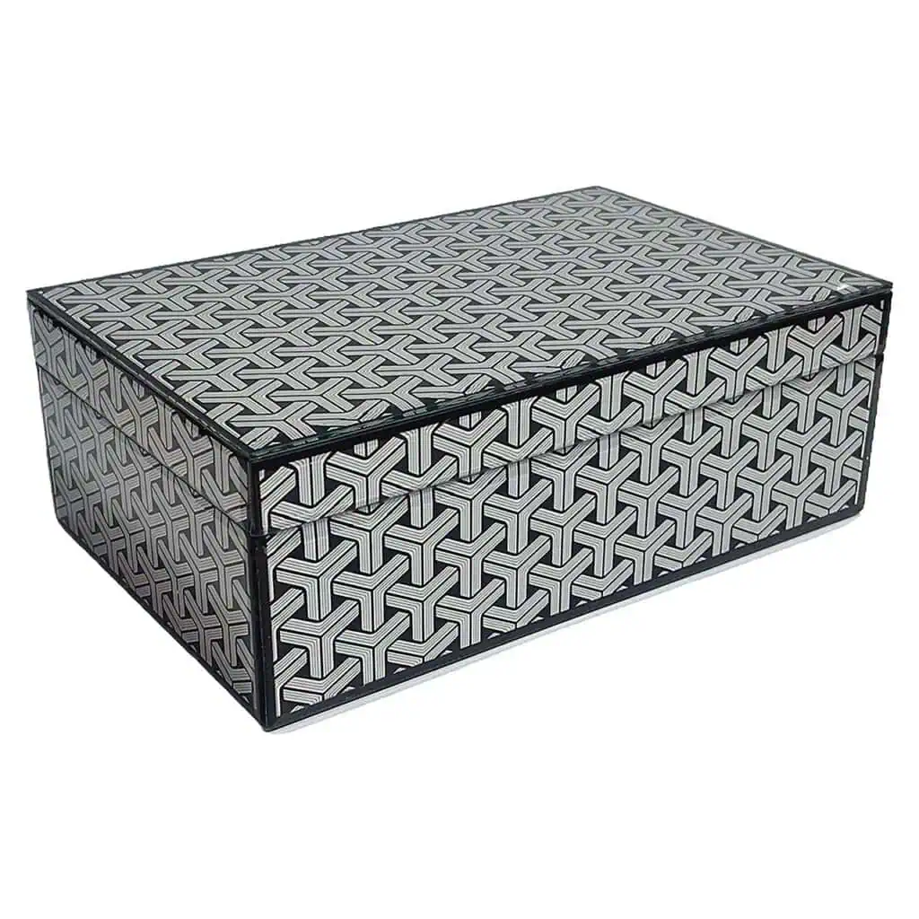 - Opbergbox Feliz groot (Black/white)