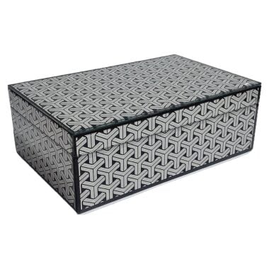- Storage box Feliz large (Black/white)