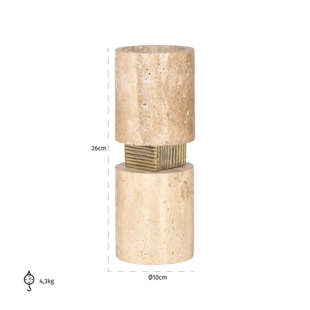 - Kandelaar Boaz groot (Beige)