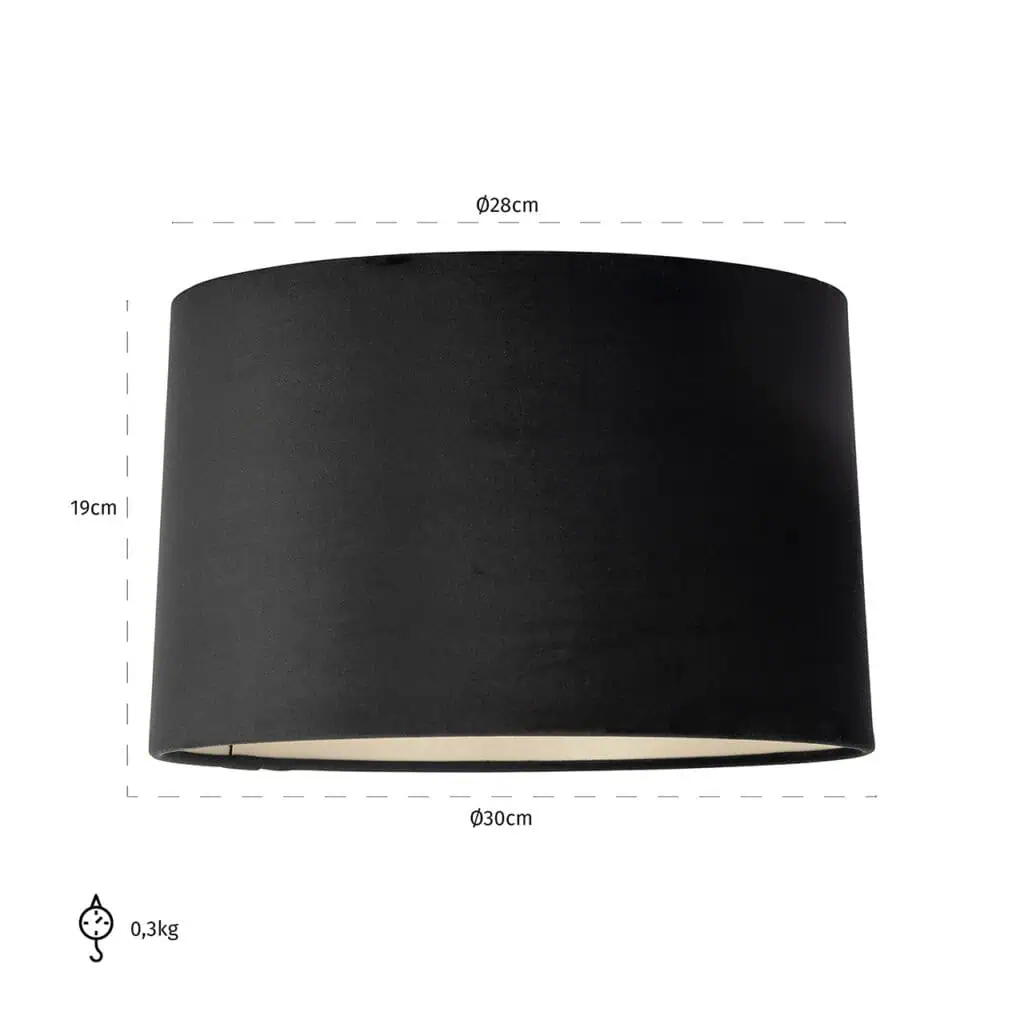 - Lampenkap Maddy black velvet (Black)