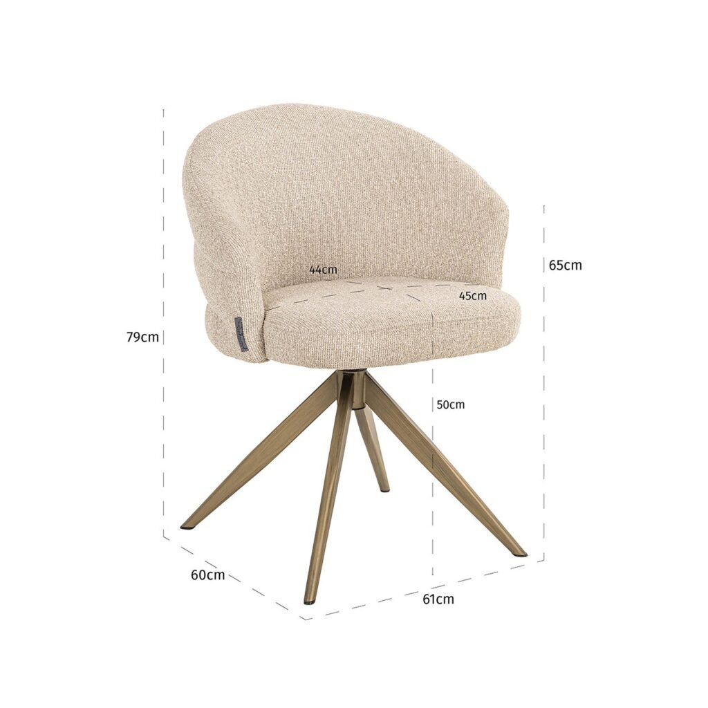 - Draaistoel Zendaya biscotti brandvertragend (Biscotti)