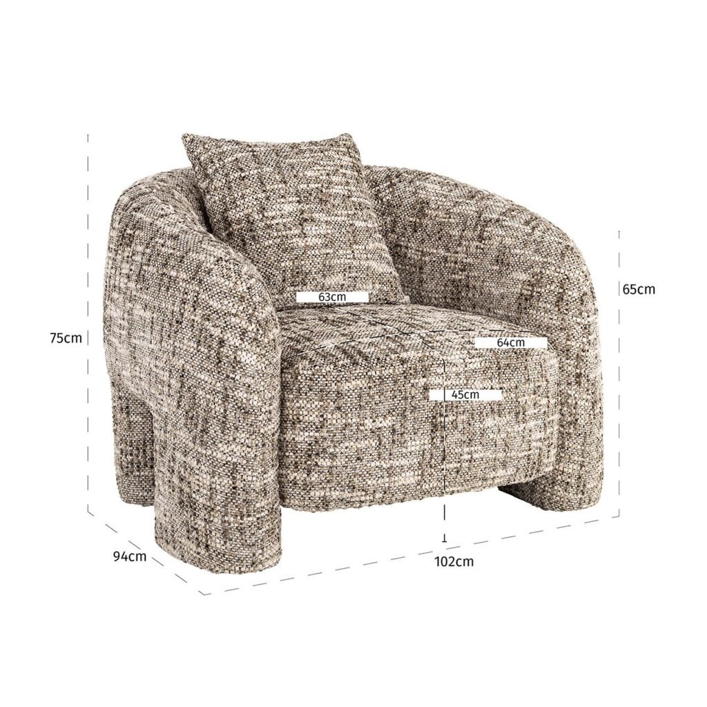 - Lounge fauteuil Tuscany brown omara (Brown omara)