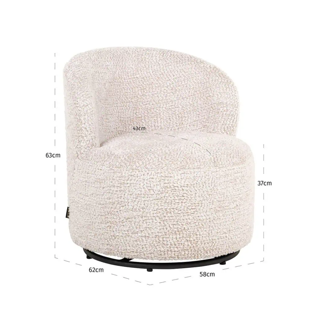 - Draaistoel kids Jackie lovely cream (Be Lovely 11 Cream)