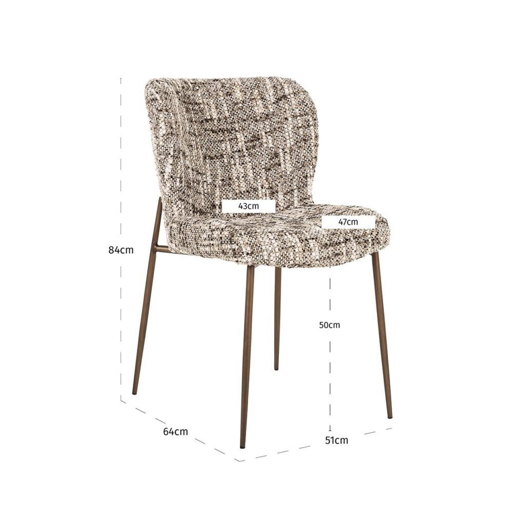 - Stoel Odarby brown omara (set van 2) (Omara 08 brown)