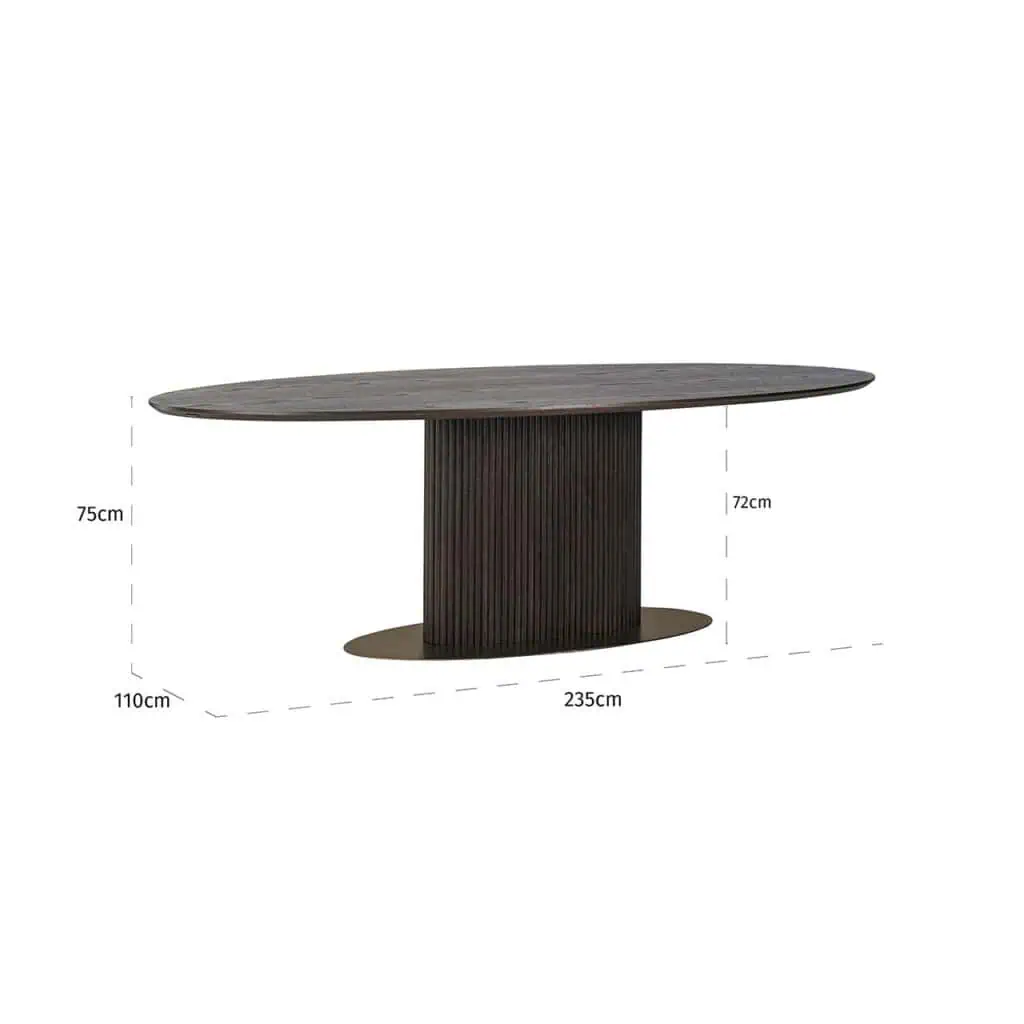 - Eettafel Luxor ovaal 235 (Brown)
