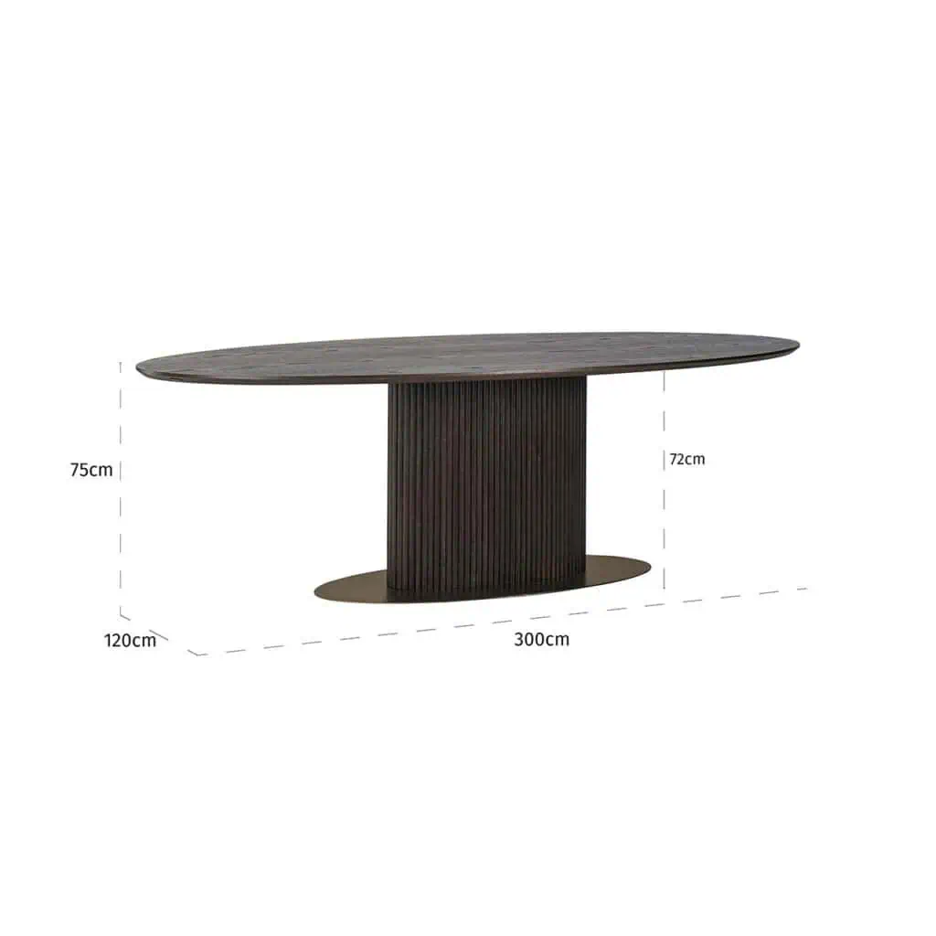 - Eettafel Luxor ovaal 300 (Brown)